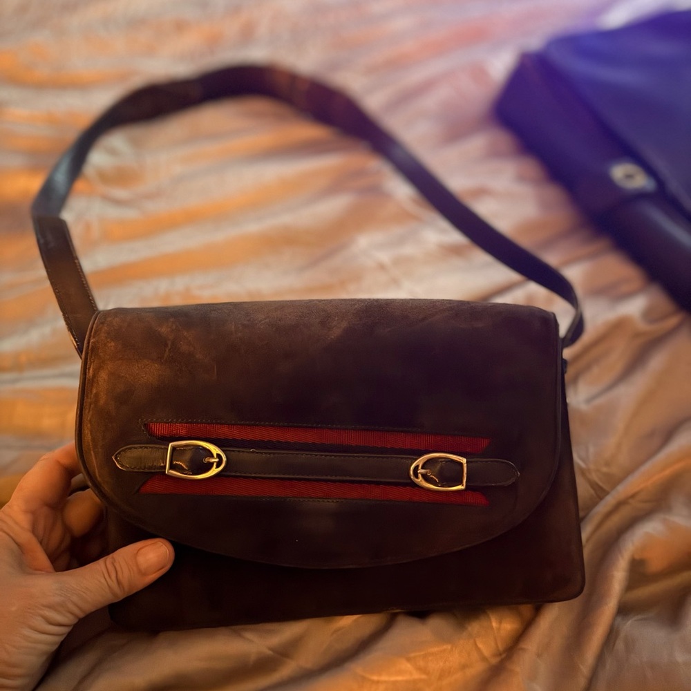 Vintage suede Gucci bag